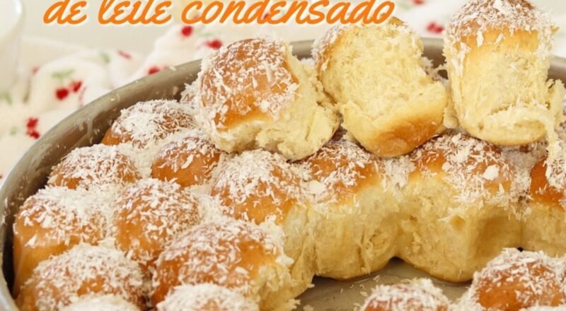 Pão bolinha de leite condensado fofinho e delicioso